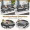 Costway 5 PCS Patio Furniture Set with Soft Cushions Space Saving Design Aluminum Frame